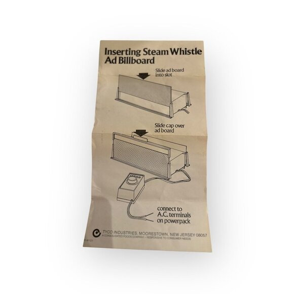 Tyco Prestomatic Steam Whistle Billboard Ad Insert Mechanism Vintage Collectible - Picture 12 of 13